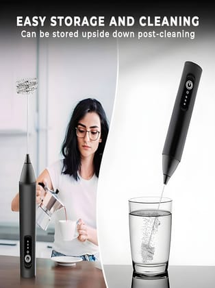 Heavy Duty Electric Milk Frother Handheld Automatic Milk Frother & Coffee Whisk | Battery Operated Kitchen Beverage Mixer (Original)