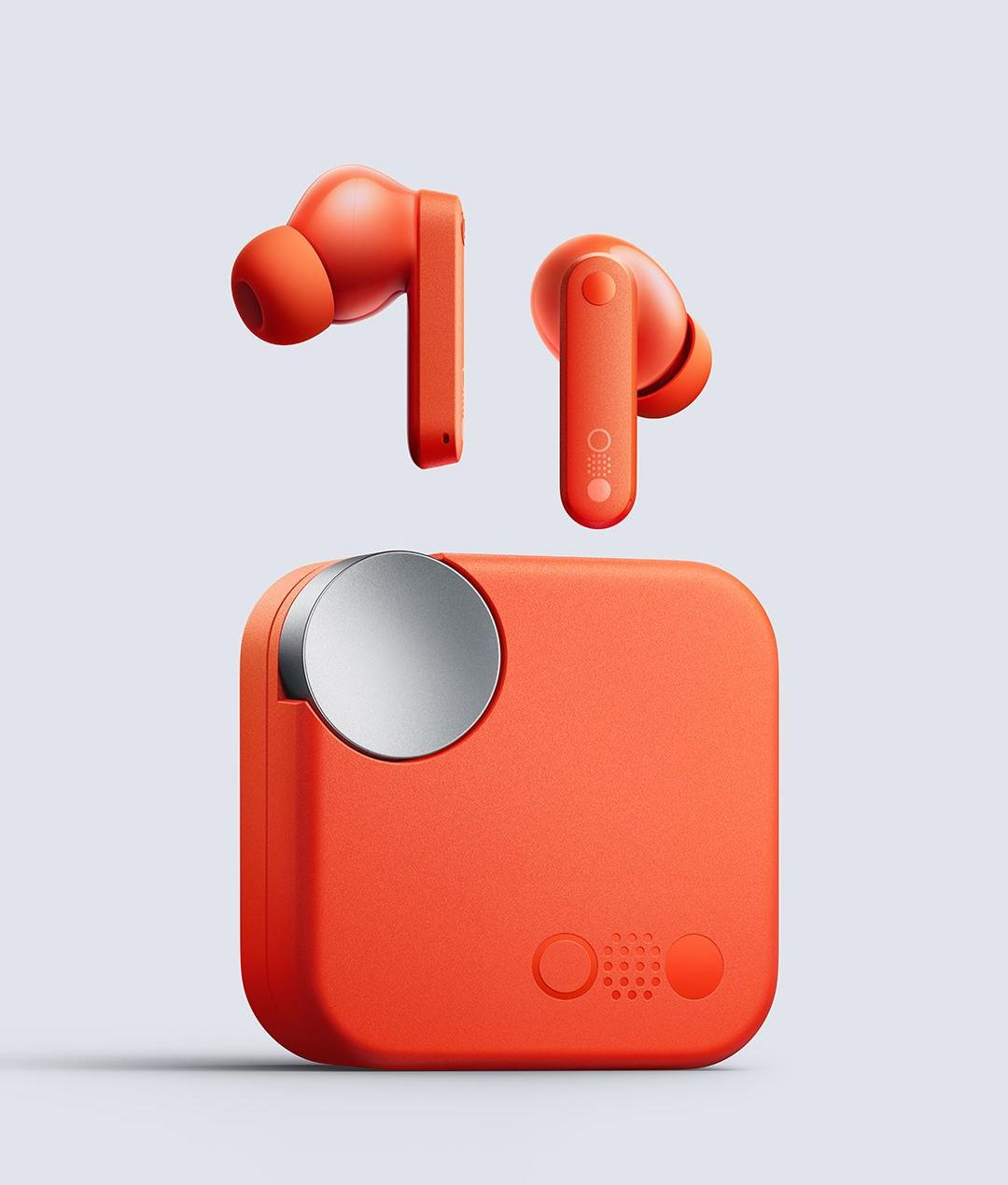 Ear buds premium quality buds bluetooth connect orange colour 