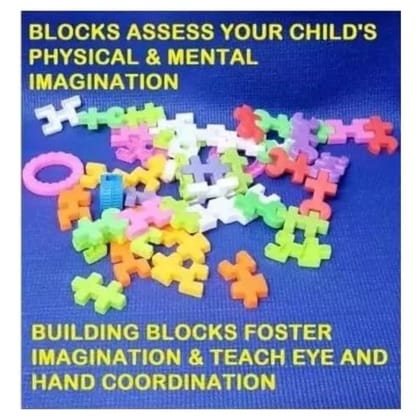 44 Pcs Set Imagination Puzzle Block Set | Plastic | Educational Toys | 3+ Years