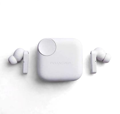  White Wireless Earbuds with Charging Case - IPX5, 8H Playtime