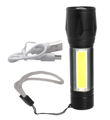 Rechargeable LED Flashlight Torch with COB Side Light | Super Bright Portable Emergency Torch for Home, Camping, Travel & Outdoor Use|rechargeable torch ,Type-C, With Torch Case Rechargeable LED Flashlight Torch with COB Side Light | Super Bright Portable Emergency Torch for Home, Camping, Travel & Outdoor Use|rechargeable torch ,Type-C, With Torch Case