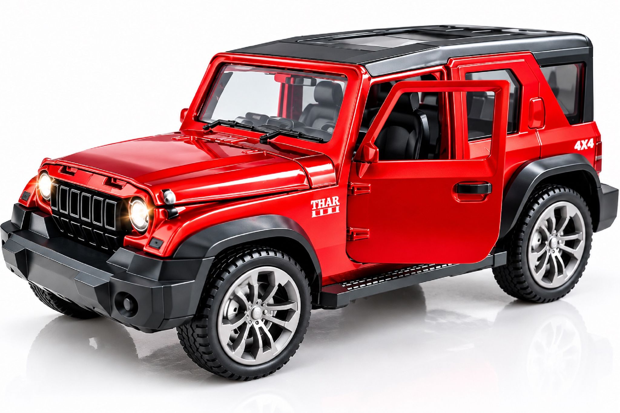 KTRS Enterprise 1:24 Scale har Rox Die-Cast Alloy Model Car | Pull-Back Inertial Toy SUV with Sound & Light Effects, Openable Doors, Realistic Interior, Premium Off-Road Design