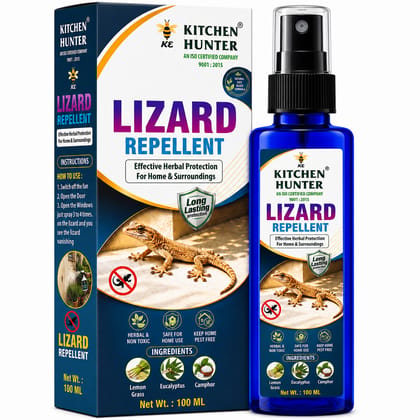 Kitchen Hunter Lizard Repellent Spray 100ml for Walls, Corners & Hidden Areas | Easy Household Spray