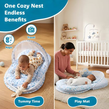 Heavy Duty Baby Mosquito Net for Newborn Baby & Infants | Soft Breathable Protective Net Cover for Baby Bed, Crib & Stroller | Lightweight Portable Mosquito Protection Net (Original)