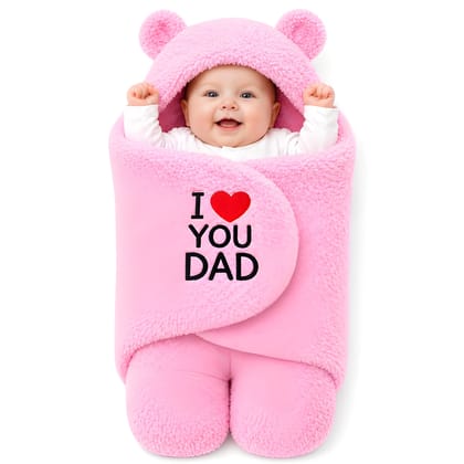 WUGO Baby Hooded Blanket for Newborns | Wearable Swaddle Wrapper for Baby Boys & Girls | Soft & Cozy Baby Blanket Wrap | Newborn Baby Sleeping & Comfort Blanket (Original)