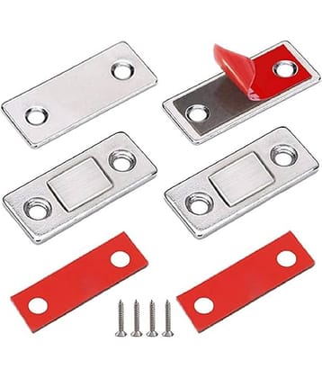 RAMDEV ENTERPRISE Magnetic Door Catch, 2Pack Ultra Thin Cabinet Magnetic Catch with Strong Adhesive Sticker & Screws,Slim Drawer Magnets Locks Furniture Safety Latches for Kitchen Cupboard Closet & Sliding Door