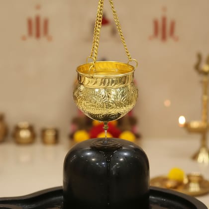 Brass Shiv Jaldhara | Shiv Dhara Patra | Brass Pooja Item for Shivling Abhishek, Height : 11 Inch (FMAS797 D)