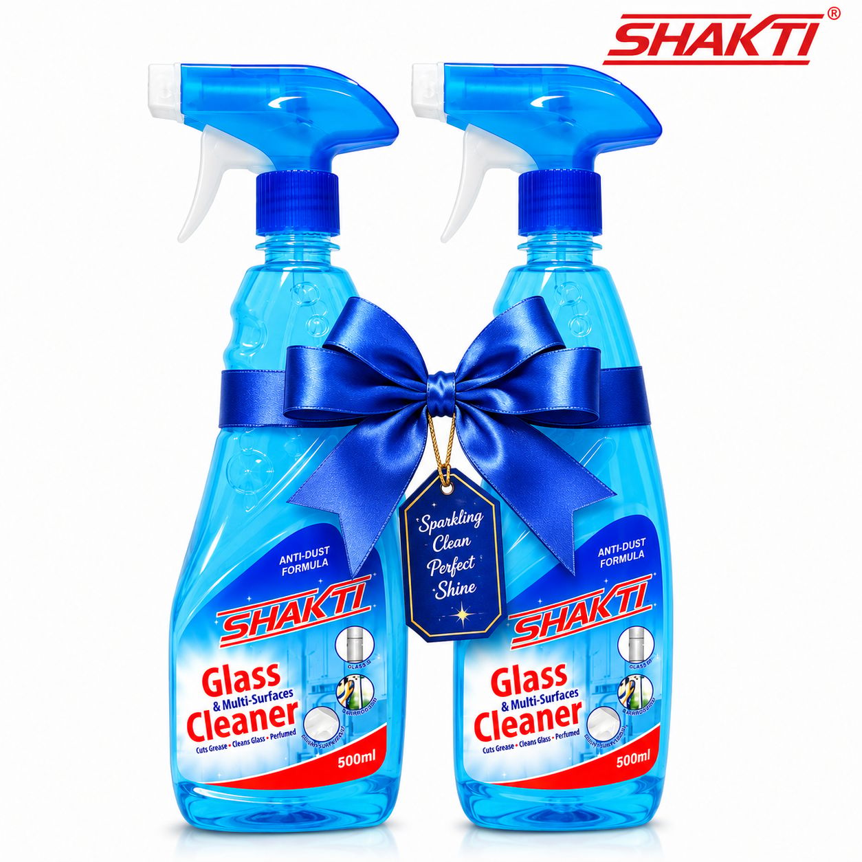 SHAKTI Glass & Multi Surface Cleaner 500 Ml - 2 Pcs Combo