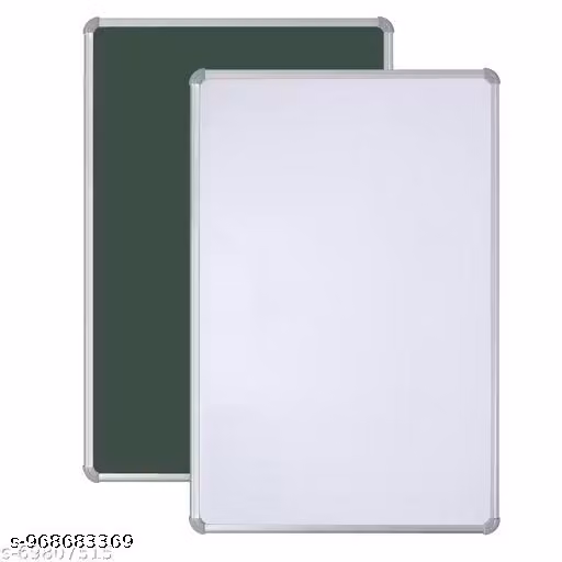 Preha The Smart Choice 1x1.5 Ft. Slate Pack of 1 Double Sided Non Magnetic Whiteboard with Marker & Duster for Study, Office, School, Tuition & Home Use
