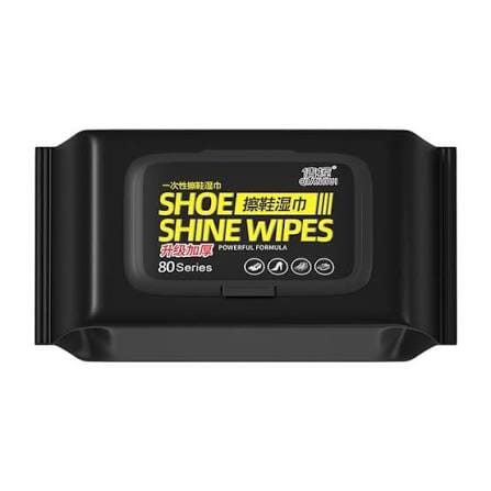 Premium Shoe Shine Wipes | Instant Cleaning & Polishing Wet Wipes for Sneakers, Leather & Casual Footwear - 80 Sheets Pack