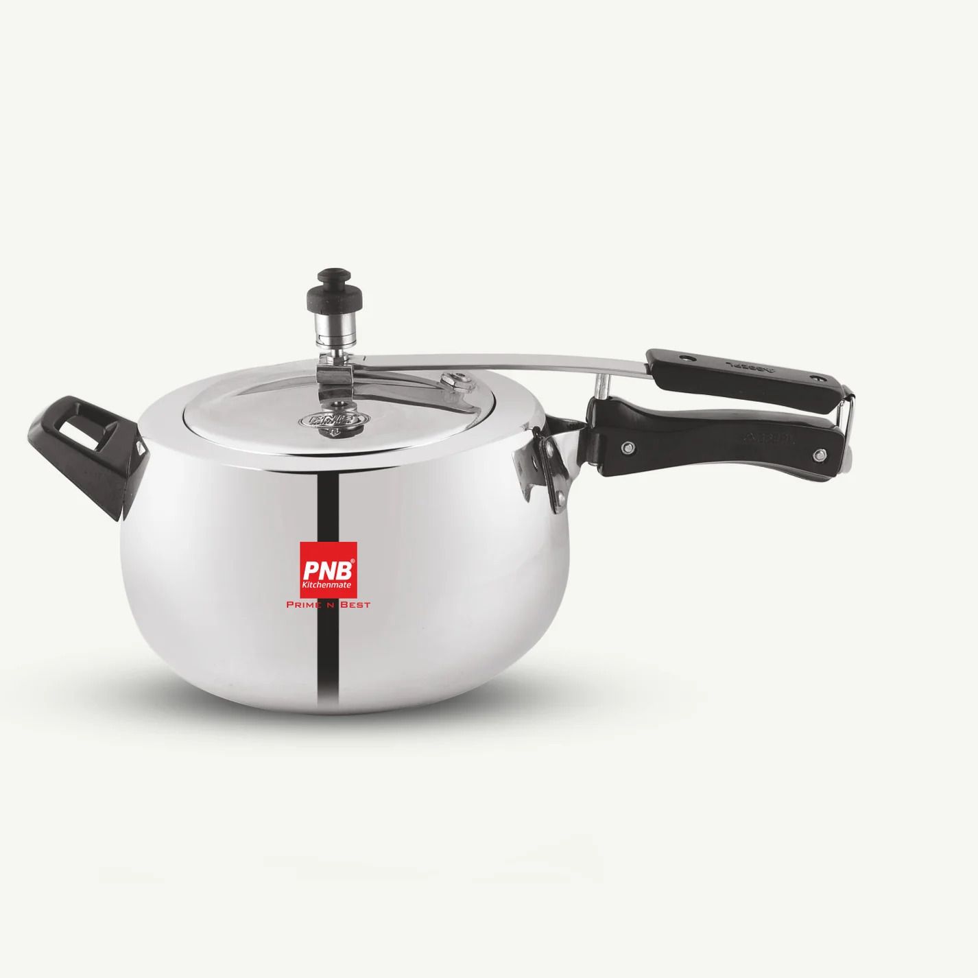 PNB Aluminium Pressure Cooker 3.5L, Induction Base Pressure Cooker with Inner Lid, Heavy Gauge Cooker with ISI Certification, 4mm Thickness