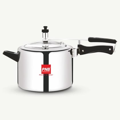 PNB Aluminum Pressure Cooker 5L, with Inner Lid, ISI Certified, 3.25mm Thickness Non Induction Base