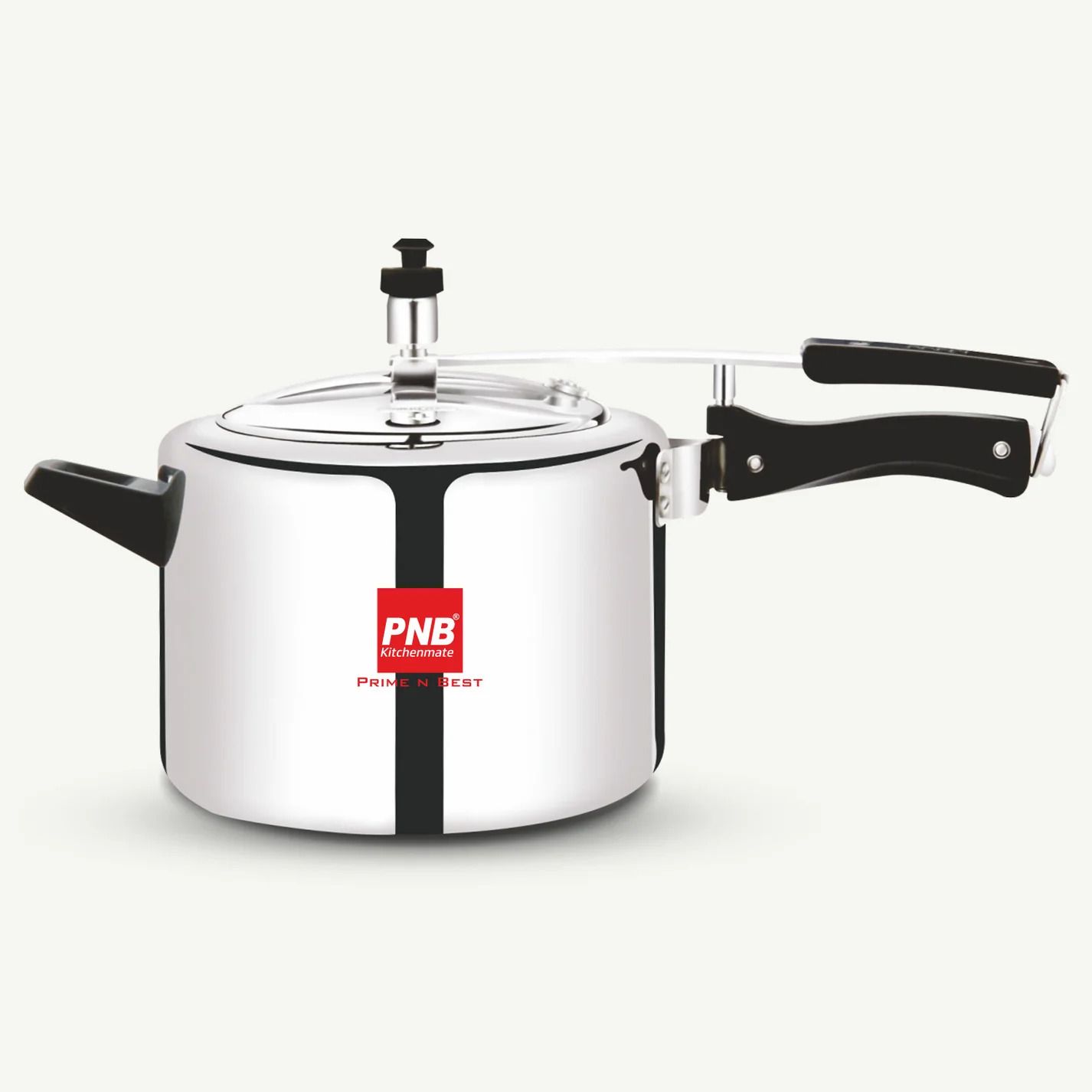 PNB Aluminum Pressure Cooker 5L, with Inner Lid, ISI Certified, 3.25mm Thickness Non Induction Base