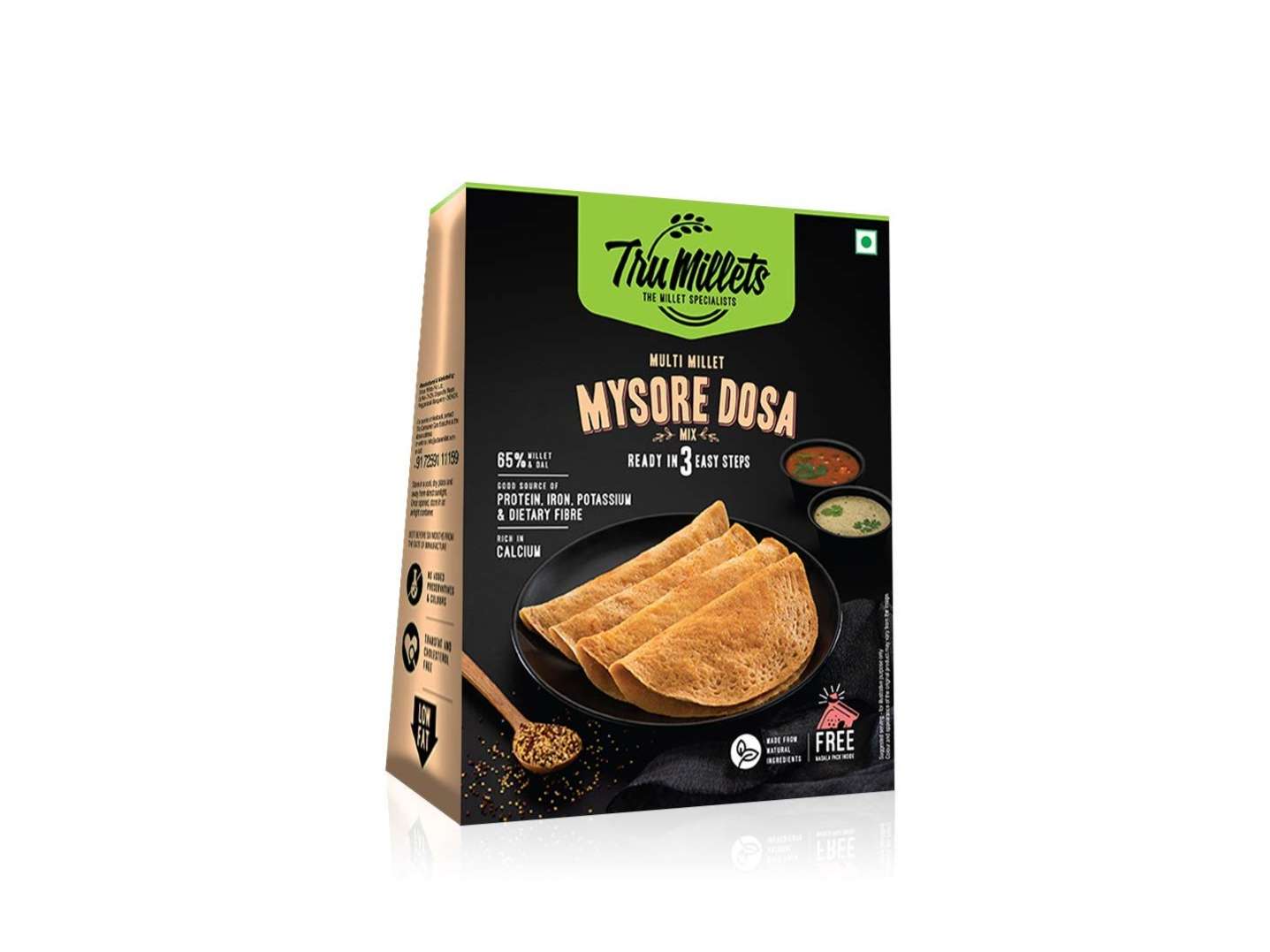 Trumillets,250g Mysore Masala Dosa Ready-to-Cook Cheela & Dosa Mix , Made Of Foxtail Millet