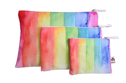Polyester Printed Astara Multicolor Pouch