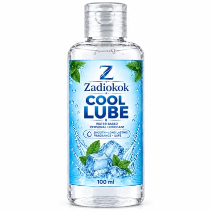 Zadiokok Cool Flavour Water Based Personal Lubricant Gel | Smooth & Long Lasting Lube | 100 ml (Pack of 1)