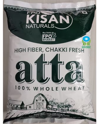 Whole Wheat Atta, High Fiber, Chakki Fresh, 5 kg