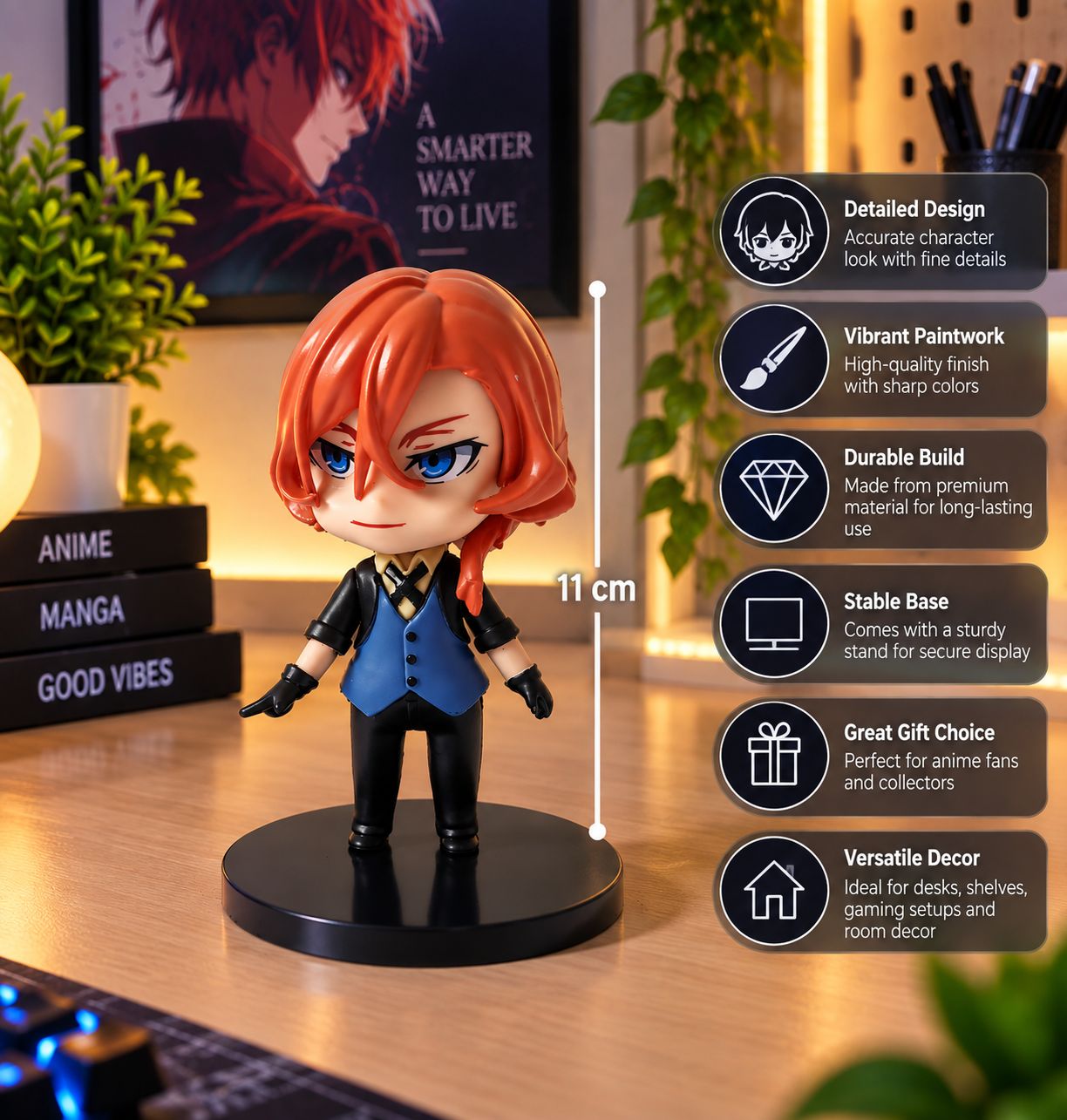 Chuuya Nakahara Chibi Figure – Bungo Stray Dogs Collectible