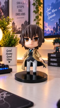 Osamu Dazai Chibi Anime Figure – Detective Style Collectible Display Figure
