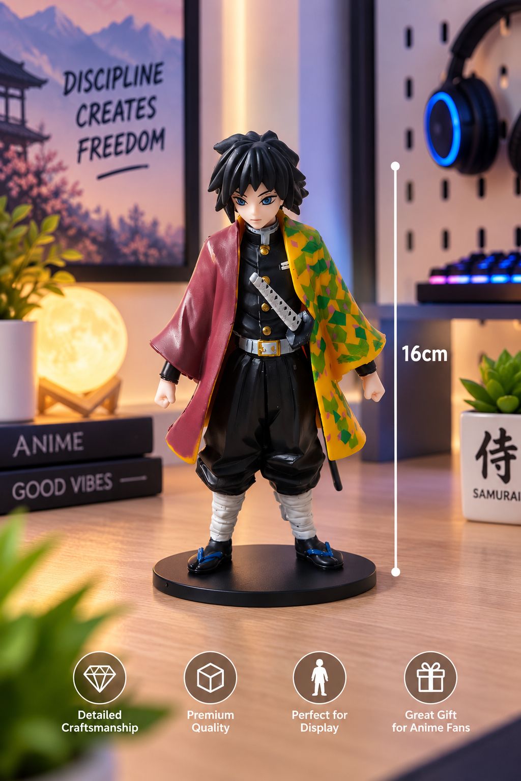 Giyu Tomioka Anime Figure – 16cm Collectible