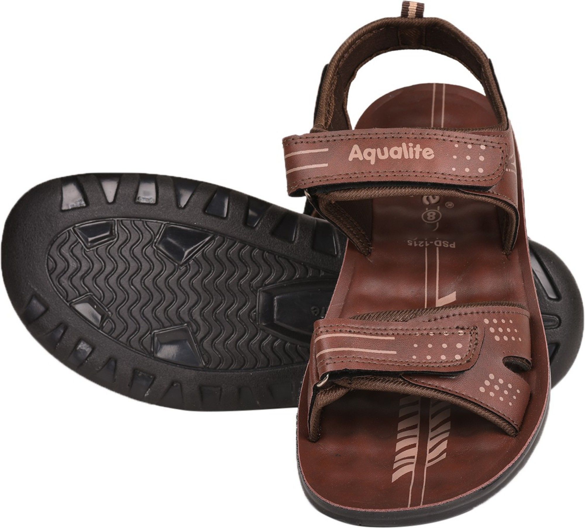 Aqualite men's brown PU comfort sports sandals PS 1215