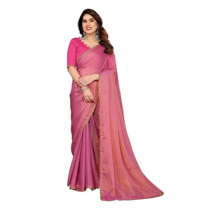 womens georgette printed saree with unstitched blouse 5mtr pink pid62639