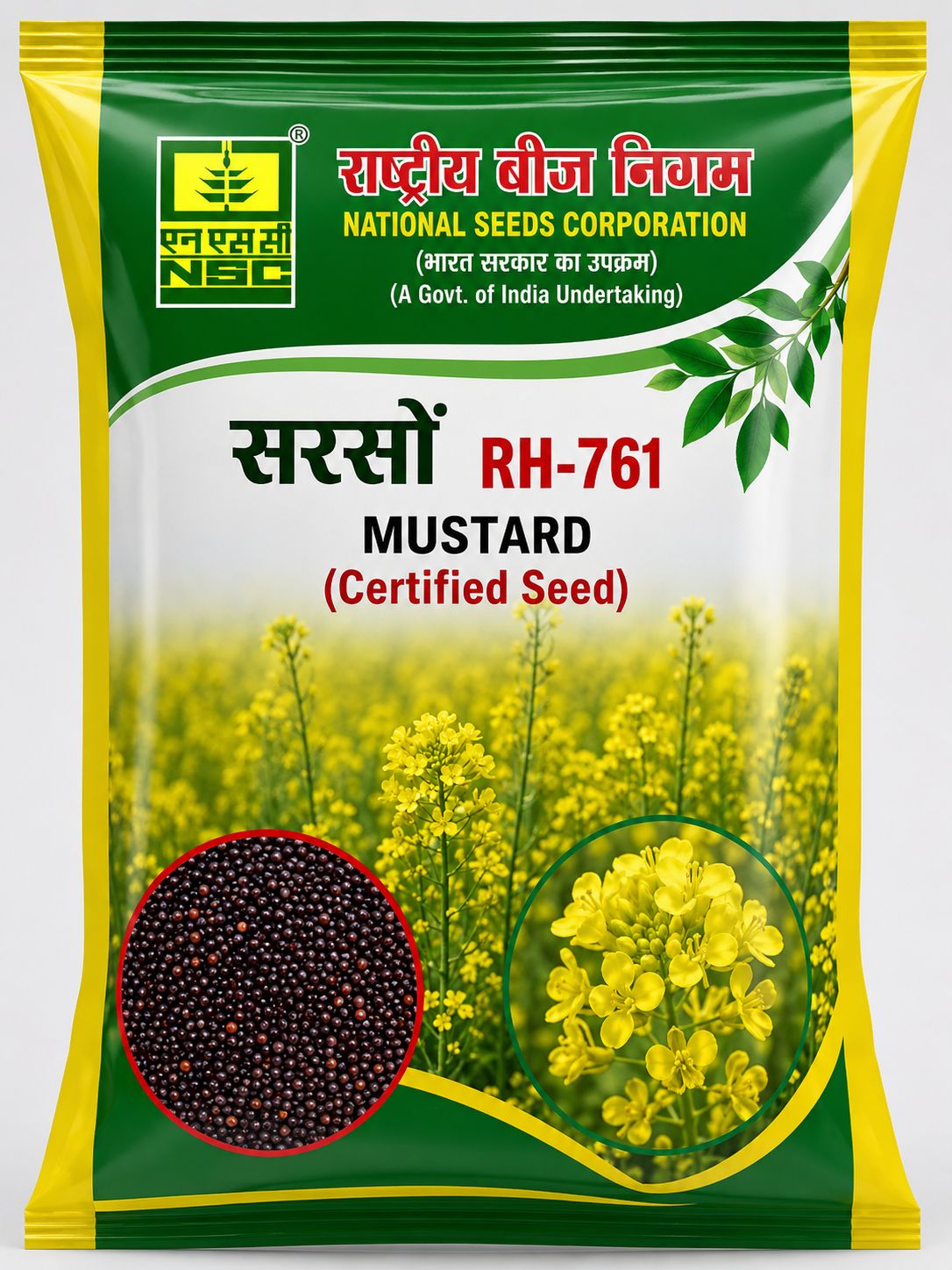 NSC Mustard RH-761, 1 Kg Truthfully Labelled Seed Pouch