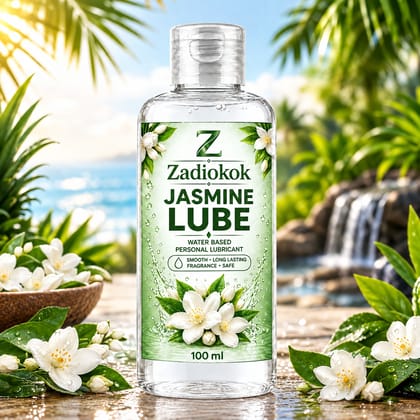 Zadiokok Jasmine Flavour Water Based Personal Lubricant Gel | Smooth & Long Lasting Lube | 100 ml (Pack of 1)