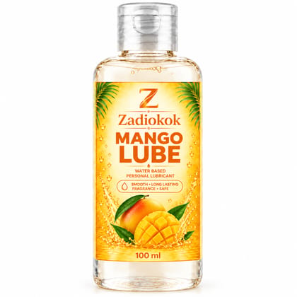 Zadiokok Mango Flavour Water Based Personal Lubricant Gel | Smooth & Long Lasting Lube | 100 ml (Pack of 1)
