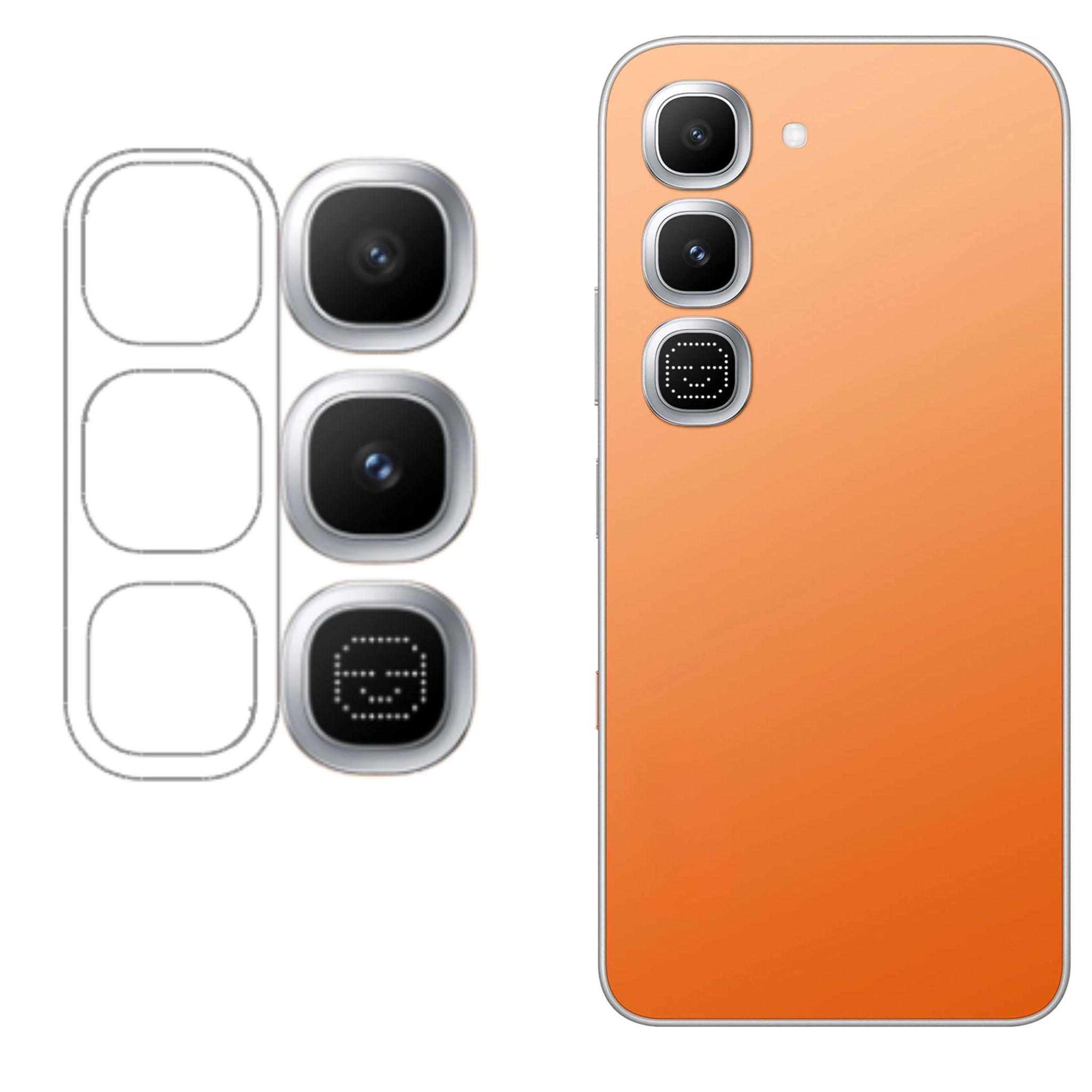 ISAAK Back Camera Lens Protector compatible for Infinix Hot 70 Pro 5G (Pack of 1)