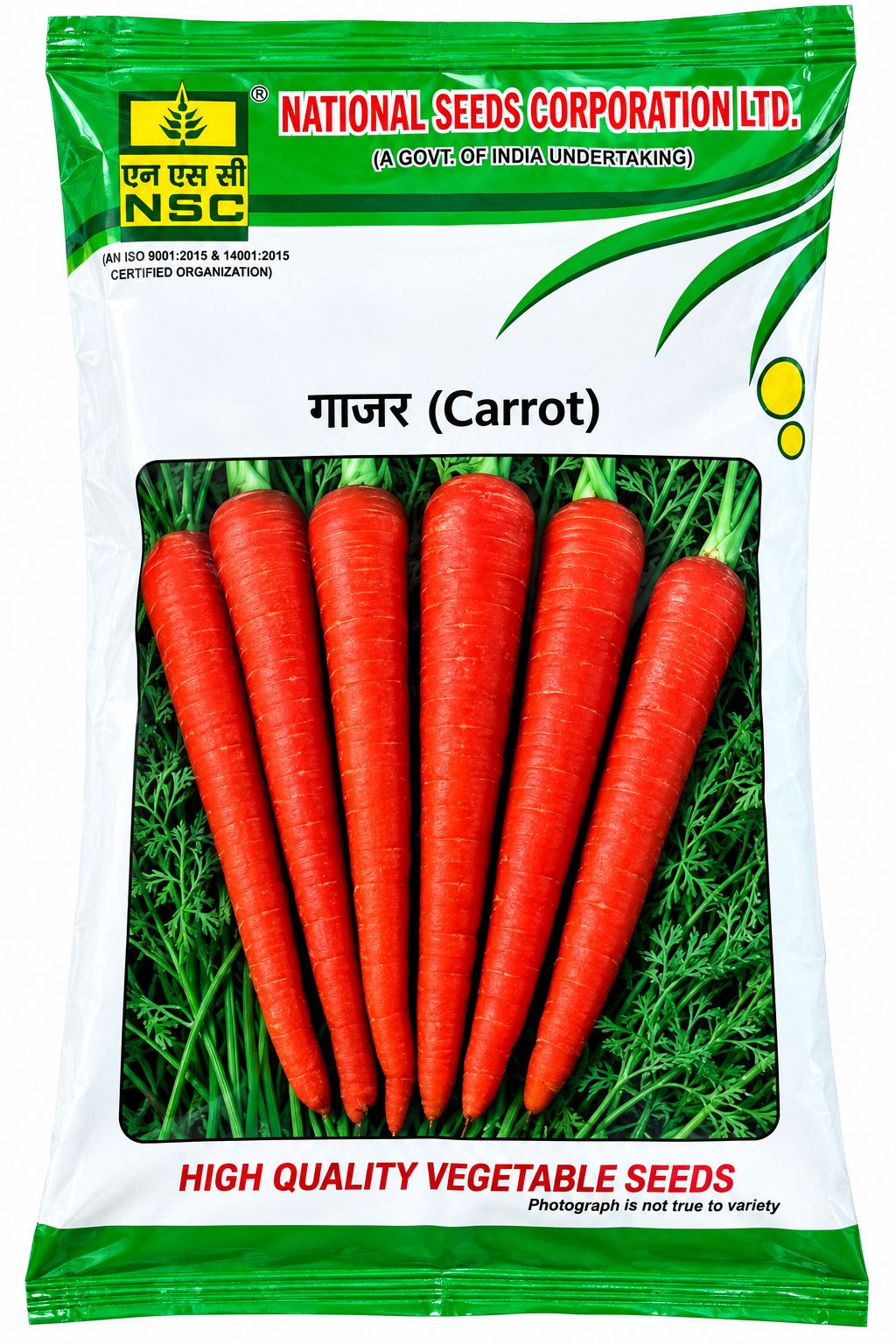 NSC Carrot Pusa Rudhira Variety, 250 gram Truthfully Labelled Seed Pouch