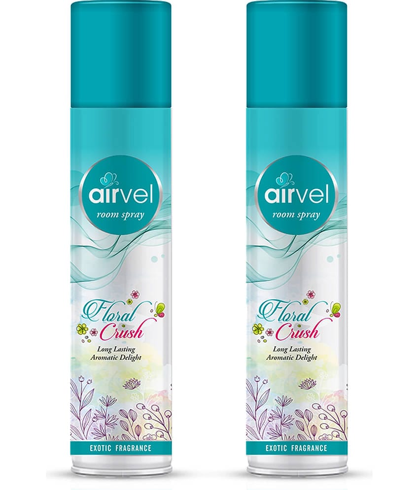 Airvel Floral Fragrance Room Spray Air Freshener for Home, Bathroom and Car 217ml ( Pack of 2 )