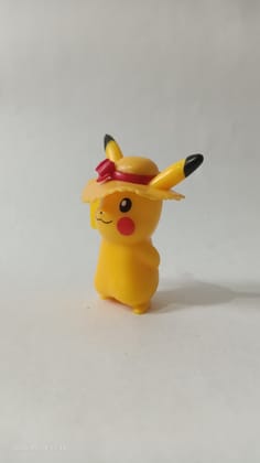 Pikachu Summer Hat Mini Figure | Pokémon Anime Collectible Desk Decor