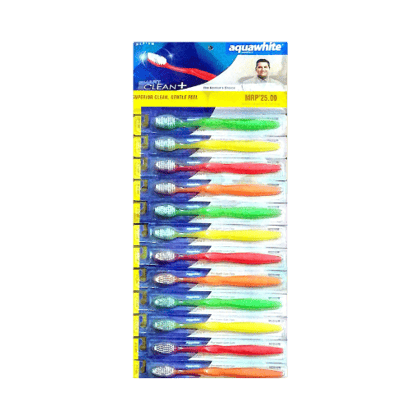 Aquawhite – Smart Clean + Toothbrushes (Pack Of 12)