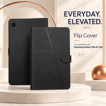 Fonfox Flip Cover Compatible with Samsung Galaxy Tab A7 Lite 8.7 Inch | Premium Leather Texture Tablet Case with Stand Function & Full Body Protection โ Black Fonfox Flip Cover Compatible with Samsung Galaxy Tab A7 Lite 8.7 Inch | Premium Leather Texture Tablet Case with Stand Function & Full Body Protection โ Black
