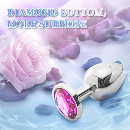 Stainless Steel Anal Wellness Plug with Jewel-Style Finish
