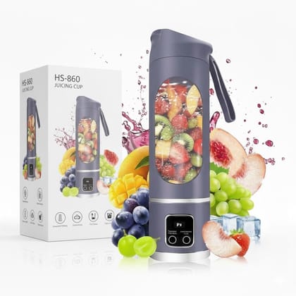 Portable USB Juicer Blender with 1300mAh Battery, 10 SUS 304 Stainless Steel Blades, 3 Blending Modes, Safety Lock, and Bottle Design for Smoothies, Juices, Shakes, Fruits, and Vegetables (Multicolor)