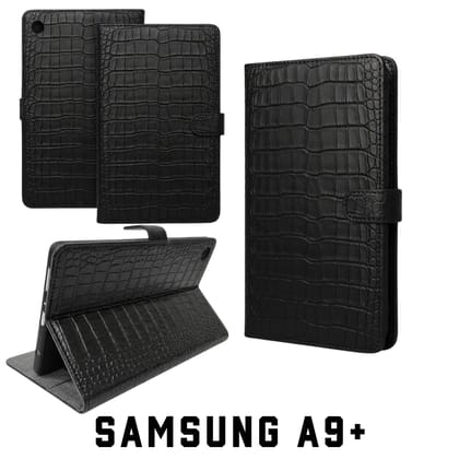 fonfox Premium tablet flip Cover Compatible With SAMSUNG A9+ tablet | Premium Croc Texture Leather Case with Magnetic Lock & Stand | Shockproof Protective Wallet Case fonfox Premium tablet flip Cover Compatible With SAMSUNG A9+ tablet | Premium Croc Texture Leather Case with Magnetic Lock & Stand | Shockproof Protective Wallet Case