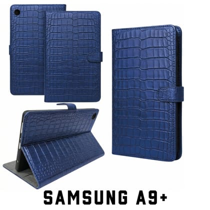 fonfox Premium tablet flip Cover Compatible With SAMSUNG A9+ tablet | Premium Croc Texture Leather Case with Magnetic Lock & Stand | Shockproof Protective Wallet Case fonfox Premium tablet flip Cover Compatible With SAMSUNG A9+ tablet | Premium Croc Texture Leather Case with Magnetic Lock & Stand | Shockproof Protective Wallet Case