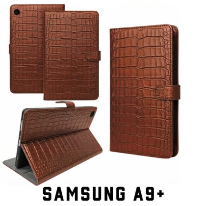 fonfox Premium tablet flip Cover Compatible With SAMSUNG A9+ tablet | Premium Croc Texture Leather Case with Magnetic Lock & Stand | Shockproof Protective Wallet Case fonfox Premium tablet flip Cover Compatible With SAMSUNG A9+ tablet | Premium Croc Texture Leather Case with Magnetic Lock & Stand | Shockproof Protective Wallet Case