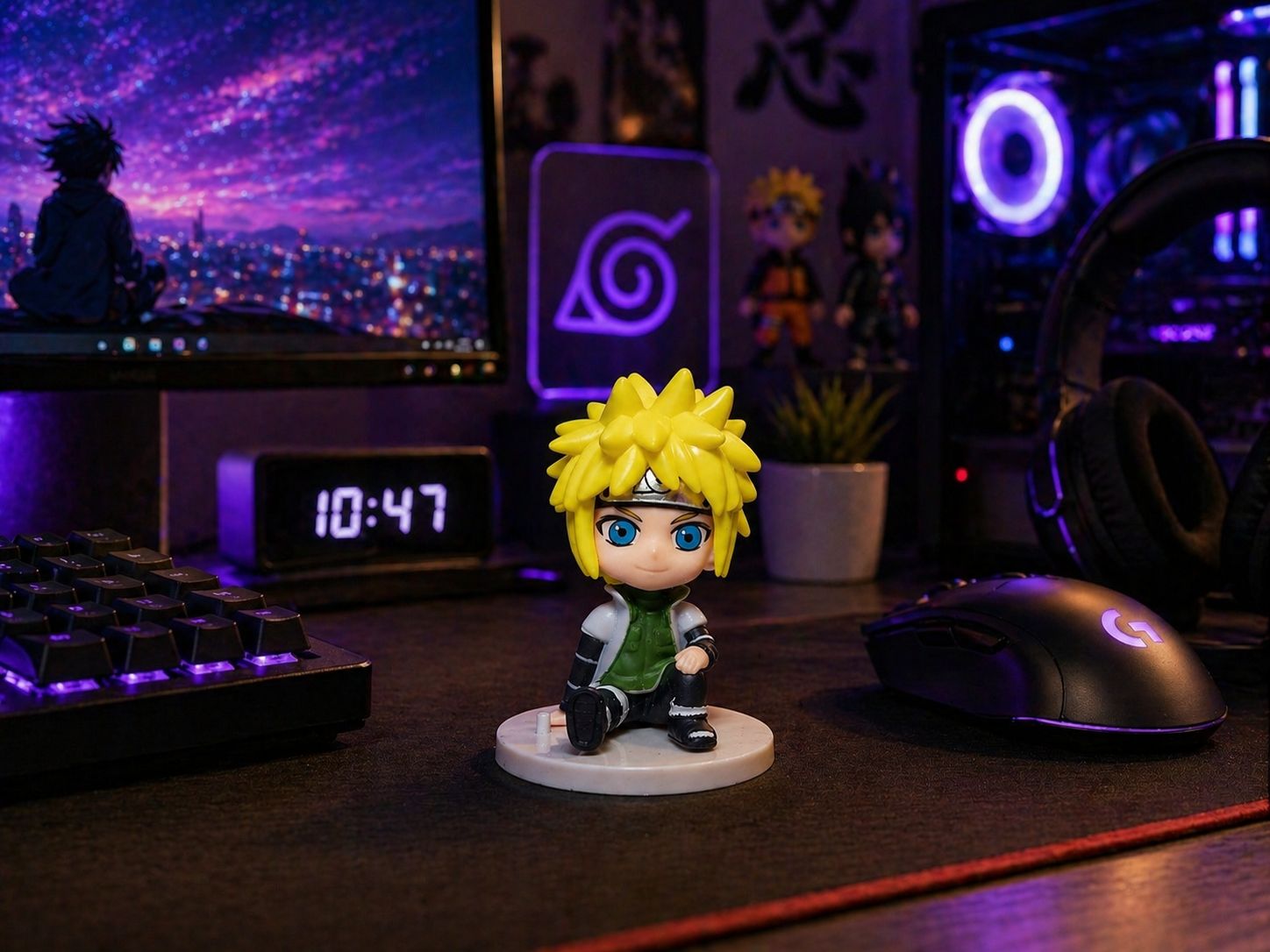 Minato Chibi Figure – 8 cm Mini Collectible | Cute Figure for Desk Decor