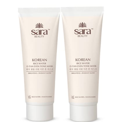 Sara Korean rice water D-tan even tone mask (120gm each) Pack of 2
