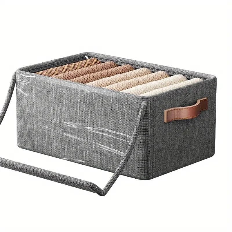 Lifeori 26 Litre Storage Bag with Lid for Clothes, Blankets, Toys & Household Items – Foldable Storage Organizer Box