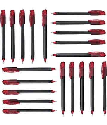 Pentel Energel Bl417 - 20 Red Ink Color Roller Ball Pen (Pack Of 20, Red)