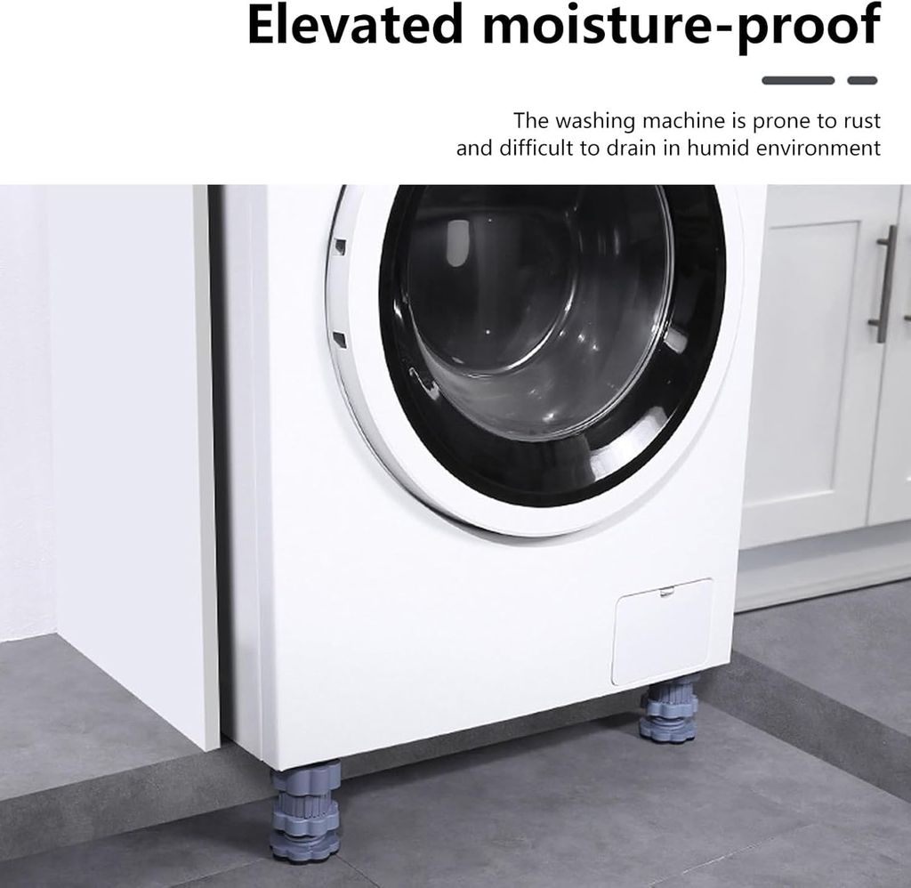 Washing Machine Vibration Pads - Adjustable Dryer Shock & Noise Cancelling Pads, Anti Vibration Pads for Washing Machine Support 4 Pcs