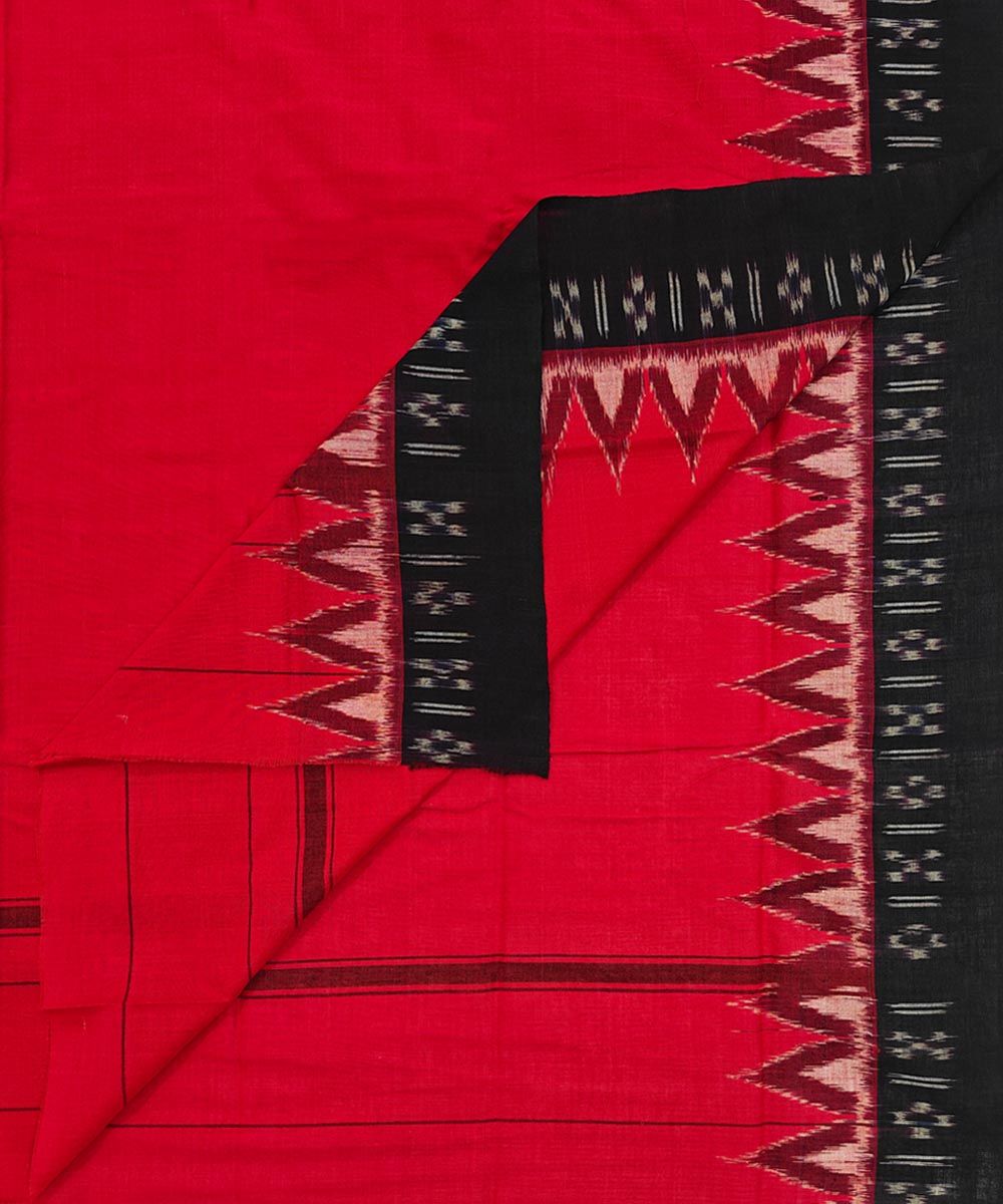 Red Sambalpuri Handwoven Cotton Gamuchha SFCGAM2524