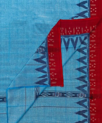 Blue Maroon Sambalpuri Handwoven Cotton Gamuchha SFCGAM2530