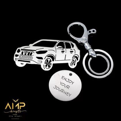 Mahindra Alturas G4 (2020) Keychain-Side View / Silver