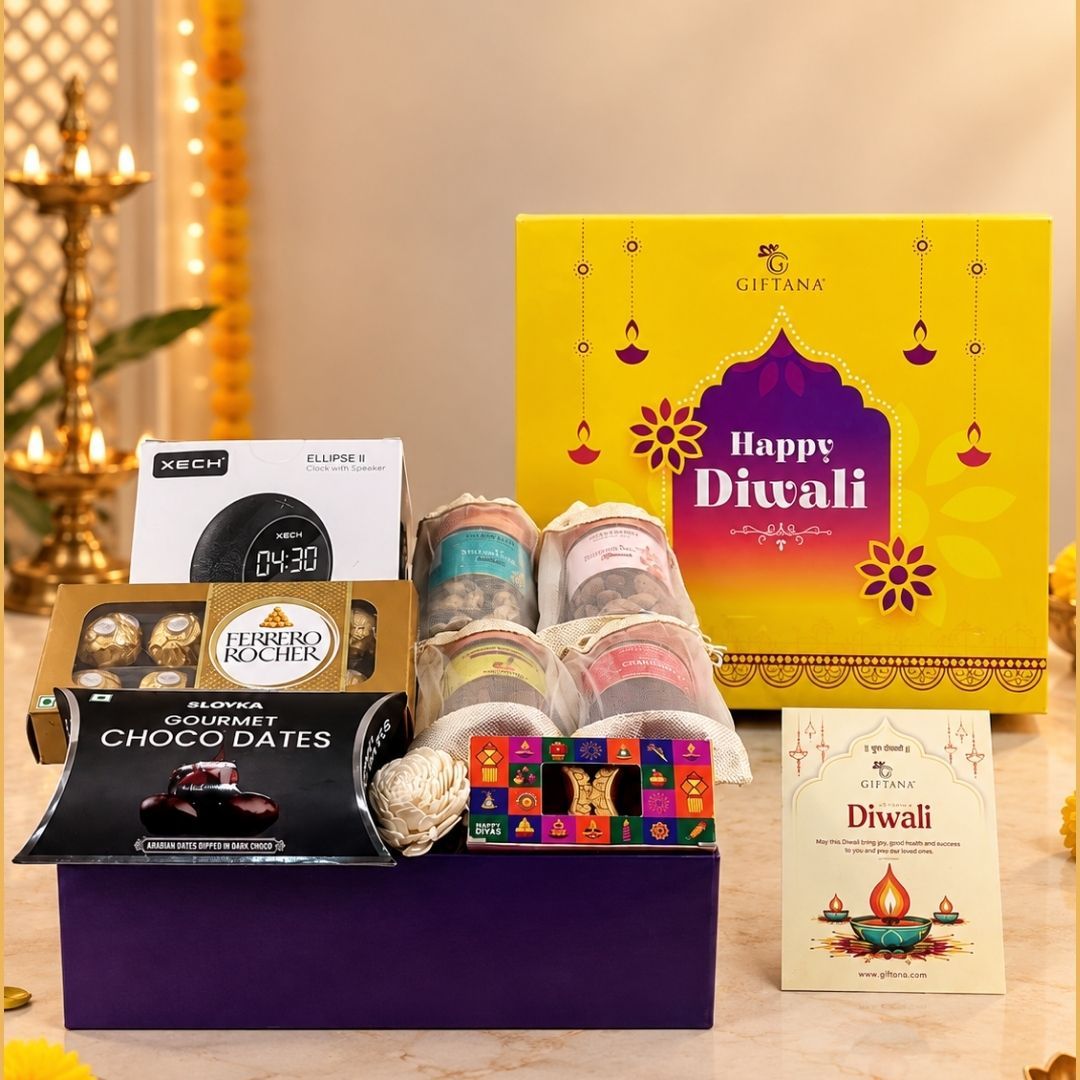 Premium Diwali Gourmet Hamper with Speaker, Chocolates & Dry Fruits
