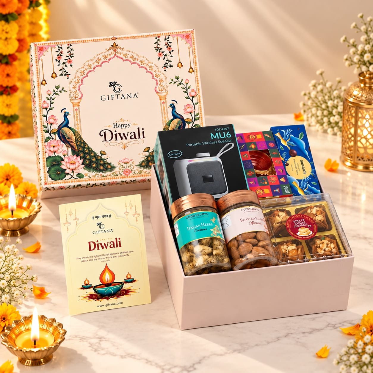 Festive Beats : Diwali Gift Hamper with Wireless Speaker & Gourmet Treats